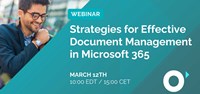 Strategies for effective document management in Microsoft 365 and SharePoint